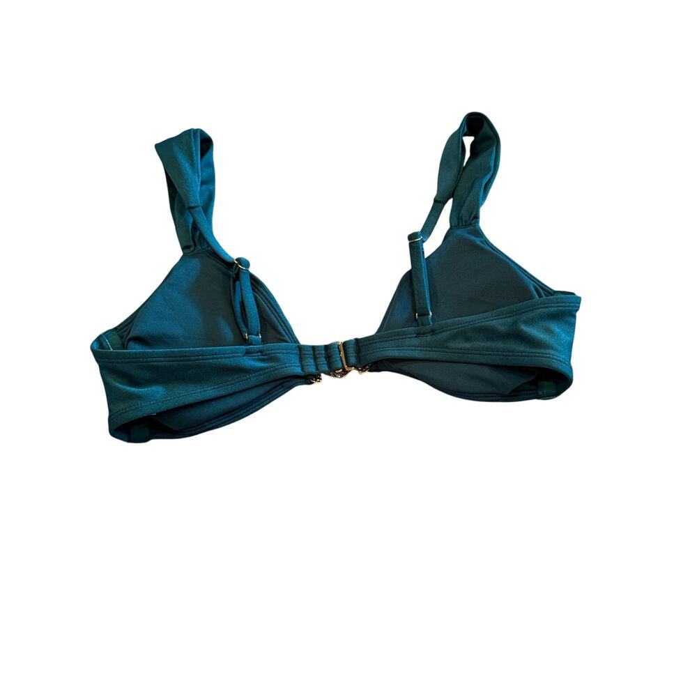Wild Fable Women's High Shine Center Shell Bralette Teal Green Bikini Top Sz. S - Picture 5 of 10